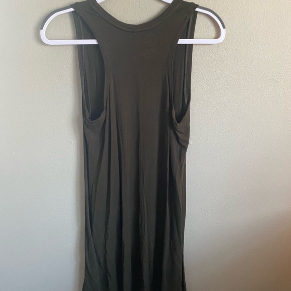 Size Medium, Color Green, Loose midi dress, soft fabric - Picture 3 of 4
